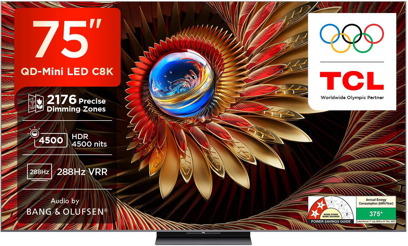 TCL 75C8K 75 inch UHD Smart QD-Mini LED TV