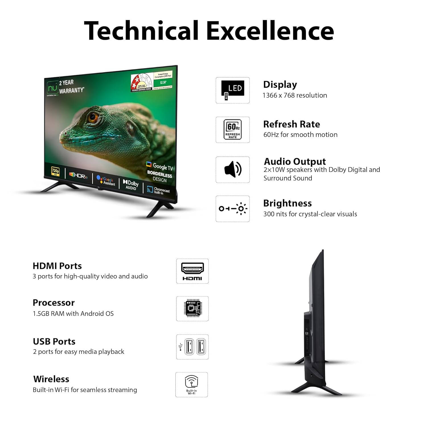 LED32QUGNX 32 inch HD ready Smart QLED TV