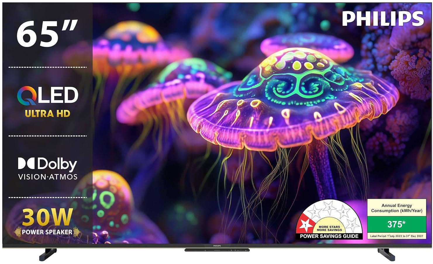 Lumina Series 65PQT8100/94 65 inch UHD Smart QLED TV