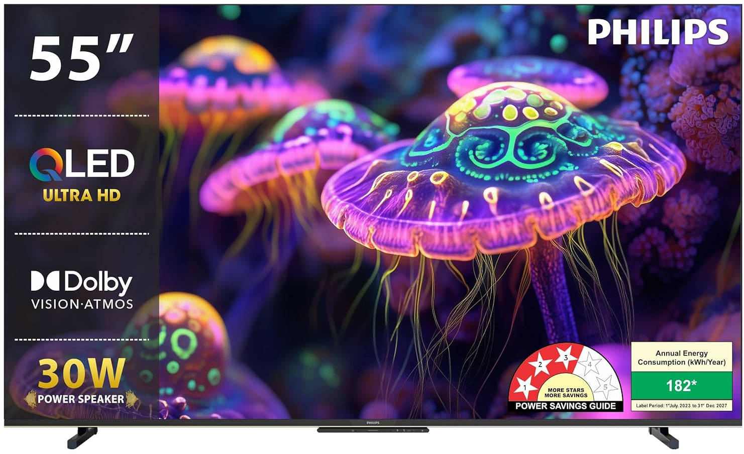 Lumina Series 55PQT8100/94 55 inch UHD Smart QLED TV
