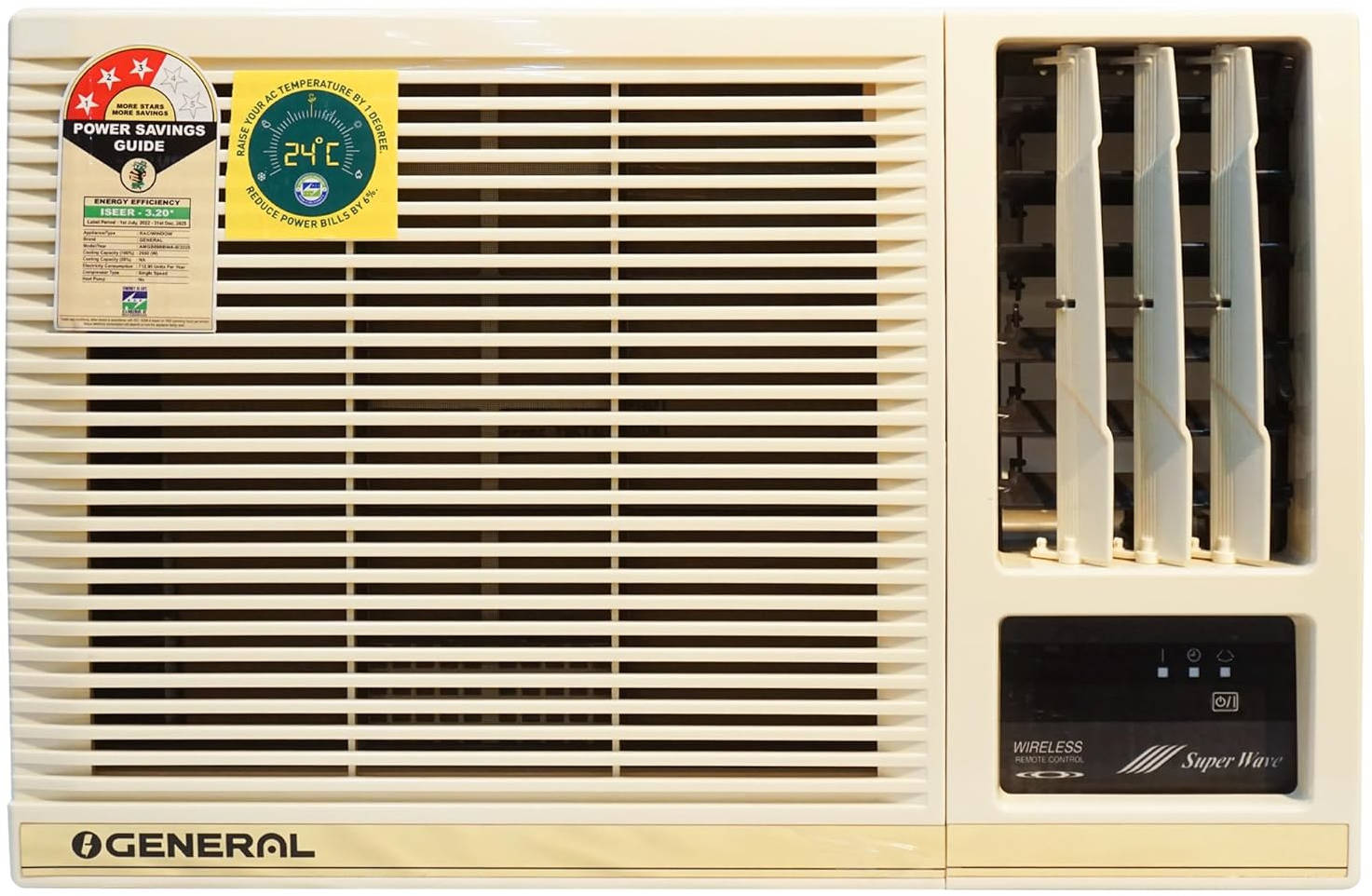 General AMGB09BBWA-B 0.8 Ton 3 Star Window Air Conditioner