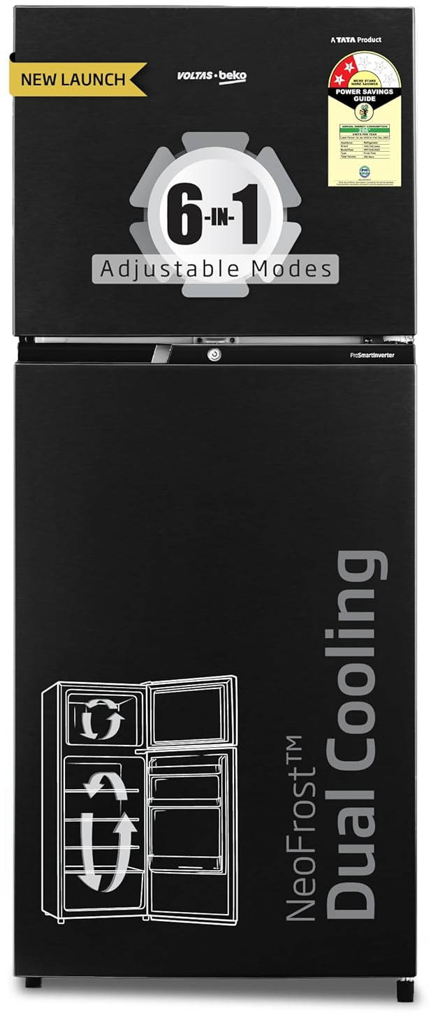 Beko RFF334D/WPV100RXBD 283 L 2 Star Inverter Frost Free Double Door Refrigerator