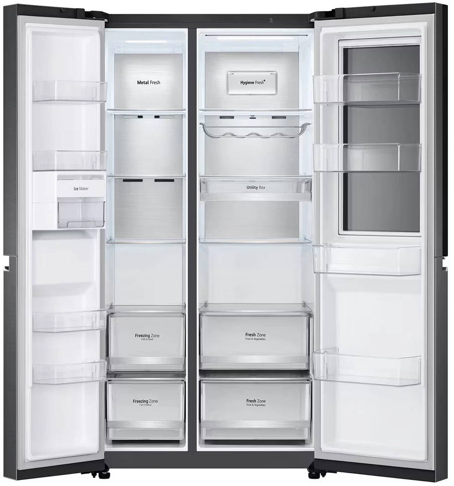 GL-Q257BMCX 655 L 5 Star Inverter Frost Free Side By Side Door Refrigerator