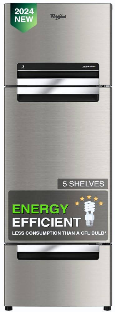 FP 253D PROTTON ROY RADIANT STEEL(Z) 235 L 2 Star Frost Free Triple Door Refrigerator