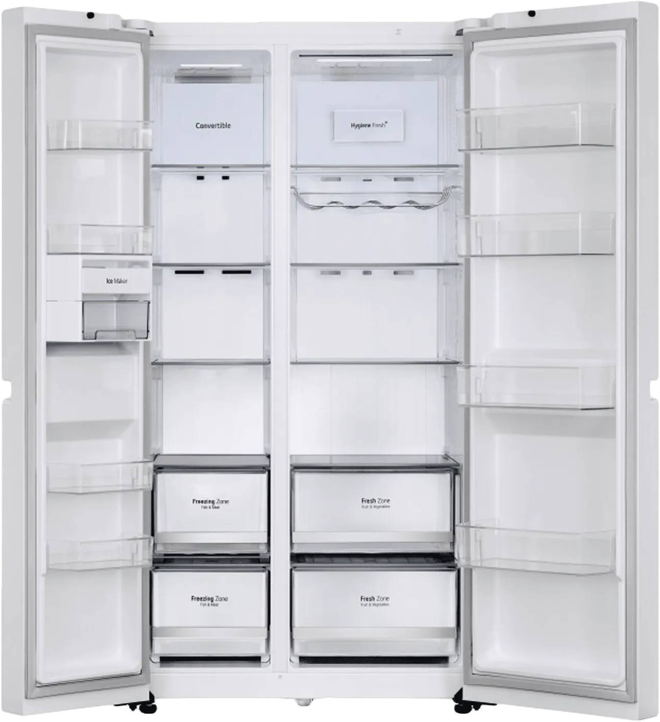 GL-B257DMK3 650 L 3 Star Inverter Frost Free Side By Side Door Refrigerator