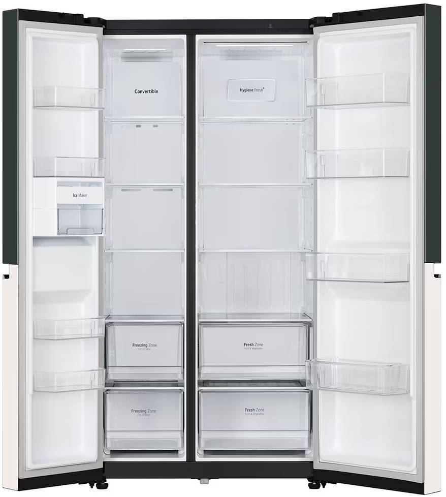 GL-B257EET3 650 L 3 Star Inverter Frost Free Side By Side Door Refrigerator