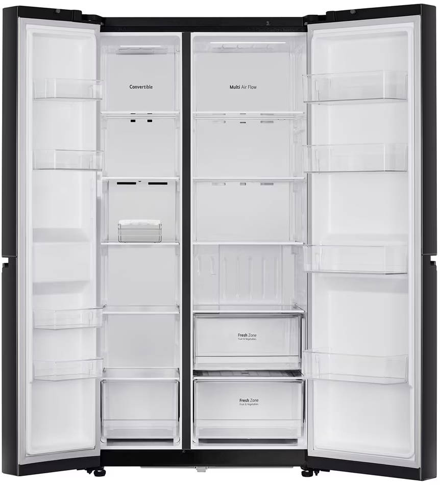 GL-B257JWB3 650 L 3 Star Inverter Frost Free Side By Side Door Refrigerator