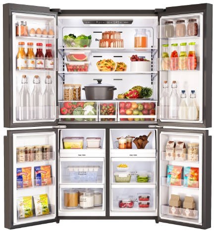 RM EONVELVET 685 RIT GR BK 670 L Inverter Frost Free French Door Refrigerator