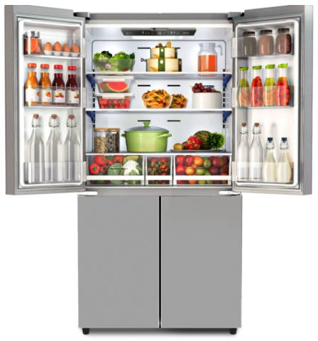 RM EONVELVET 685 RIT IN ST 670 L 4 Star Inverter Frost Free French Door Refrigerator
