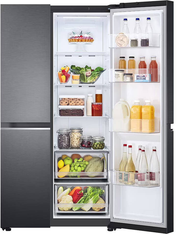 GL-B257HDS3 650 L 3 Star Inverter Frost Free Side By Side Door Refrigerator