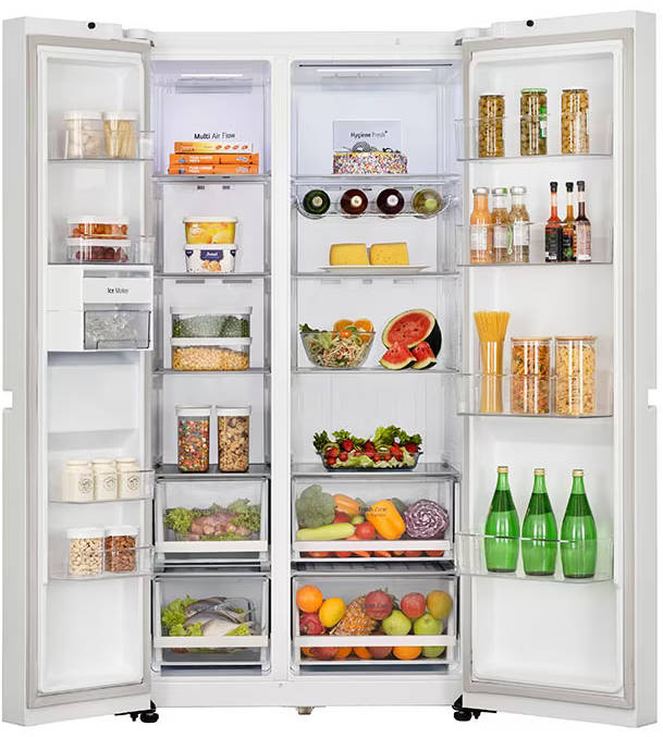 GL-B257DLWX 655 L 3 Star Inverter Frost Free Side By Side Door Refrigerator