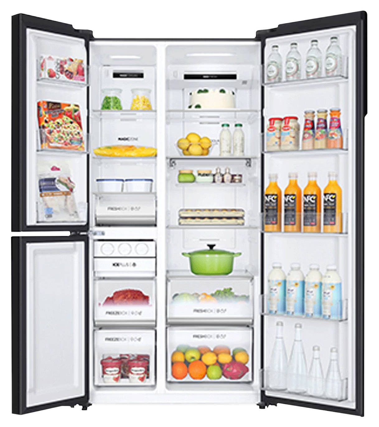 HRT-683KG 628 L 3 Star Inverter Frost Free Side By Side Door Refrigerator