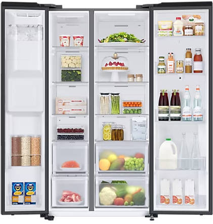 RS7HCG8543B1 615 L 3 Star Inverter Direct Cool Side By Side Door Refrigerator