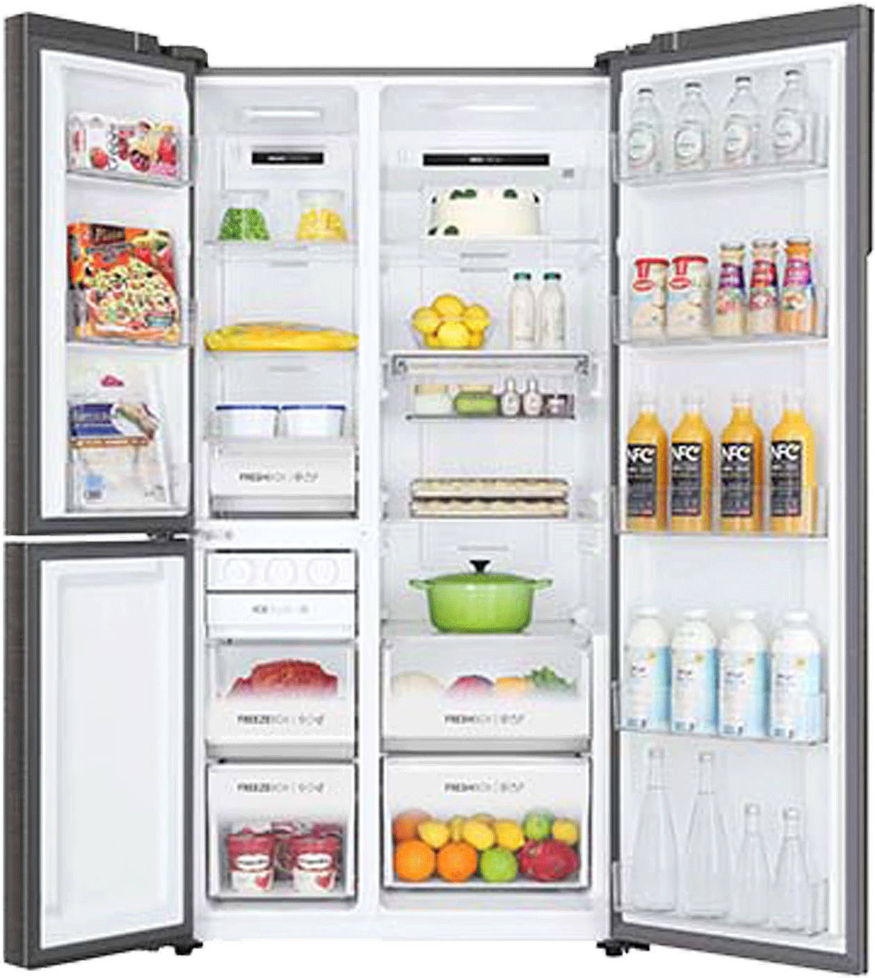 HRT-683IS 628 L Inverter Frost Free Side By Side Door Refrigerator