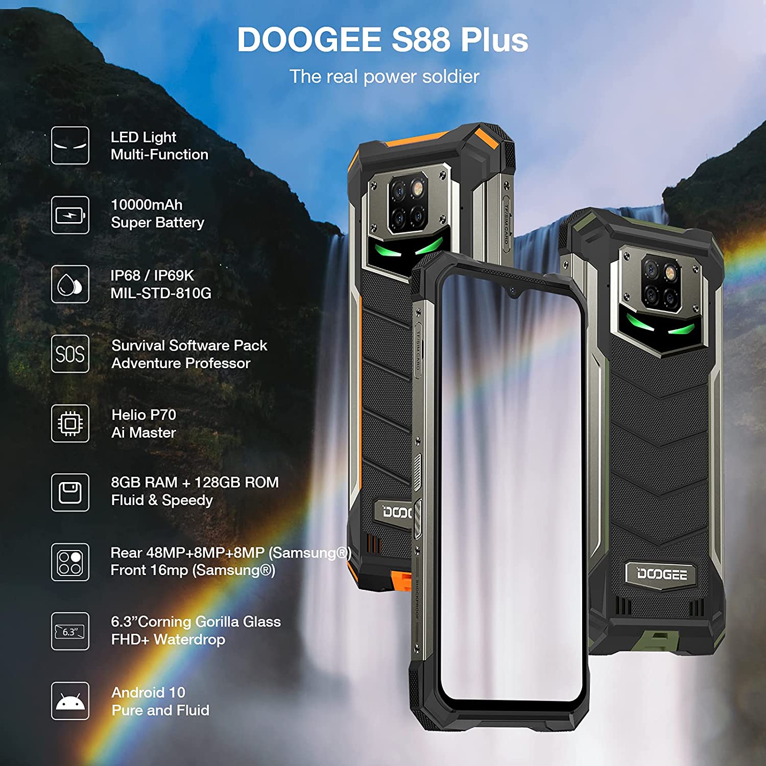 S88 Plus 8 GB RAM 128 GB Storage Orange