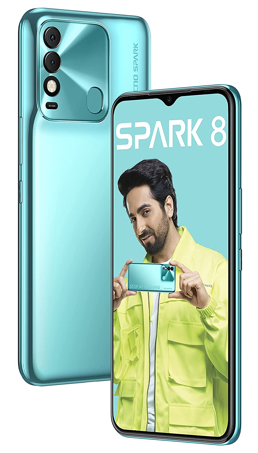 Spark 8 2 GB RAM 64 GB Storage Cyan